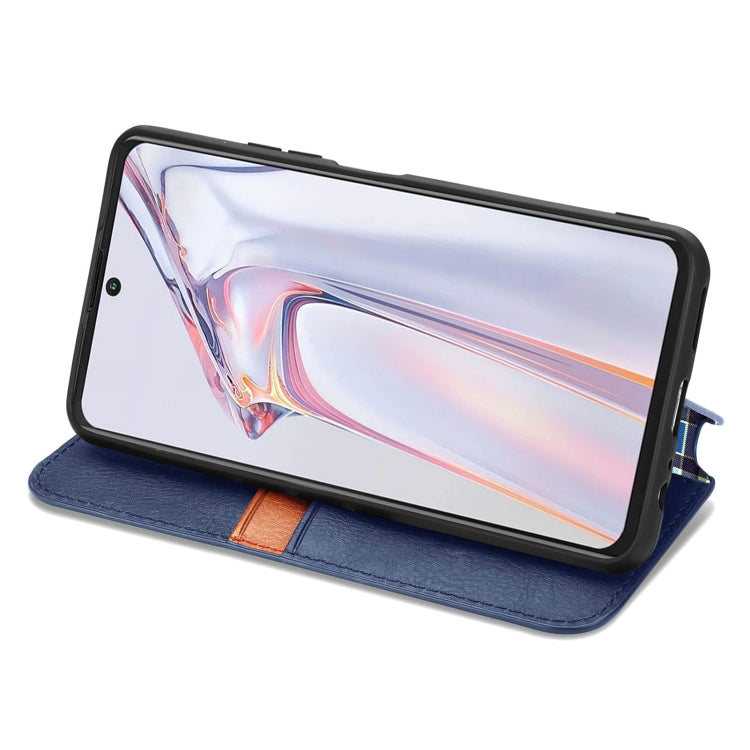 For Blackview A100 Cubic Grid Pressed Horizontal Flip Magnetic PU Leather Case with Holder & Card Slots & Wallet(Blue) - More Brand by PMC TechLife | Online Shopping South Africa | PMC TechLife | Buy Now Pay Later Mobicred