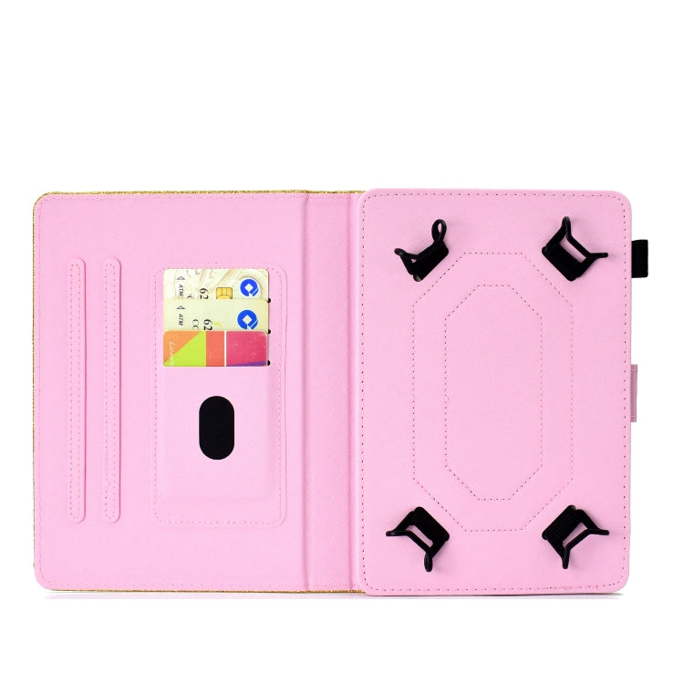 For 10 inch Tablet Varnish Glitter Powder Horizontal Flip Leather Case with Holder & Card Slot(Purple) - 10 - 11 inch by PMC TechLife | Online Shopping South Africa | PMC TechLife | Buy Now Pay Later Mobicred