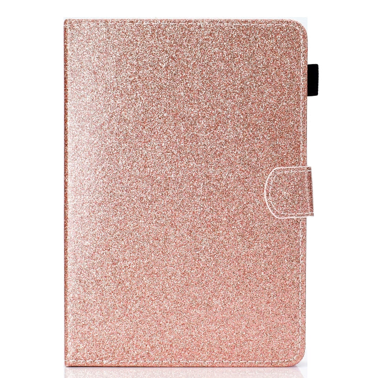 For 10 inch Tablet Varnish Glitter Powder Horizontal Flip Leather Case with Holder & Card Slot(Rose Gold) - free shipping - PMC TechLife - Order now!