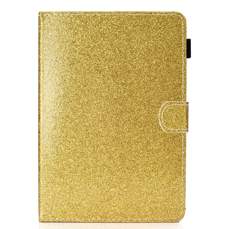 For 10 inch Tablet Varnish Glitter Powder Horizontal Flip Leather Case with Holder & Card Slot(Gold) - 10 - 11 inch by PMC TechLife | Online Shopping South Africa | PMC TechLife | Buy Now Pay Later Mobicred