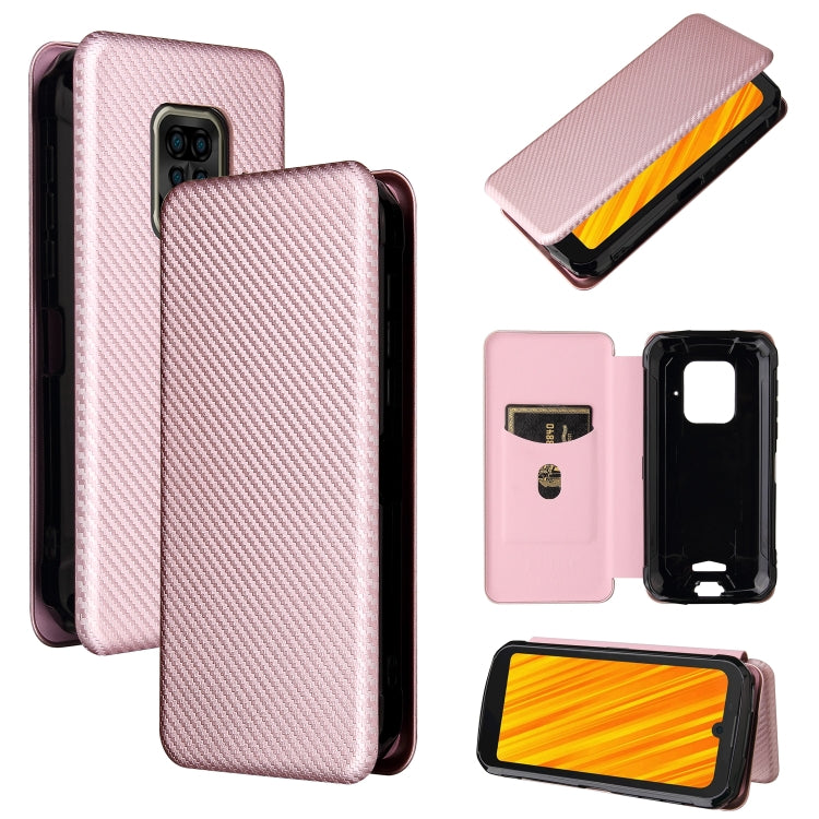 For Doogee S59 / S59 Pro Carbon Fiber Texture Horizontal Flip TPU + PC + PU Leather Case with Card Slot(Pink) - More Brand by PMC TechLife | Online Shopping South Africa | PMC TechLife | Buy Now Pay Later Mobicred