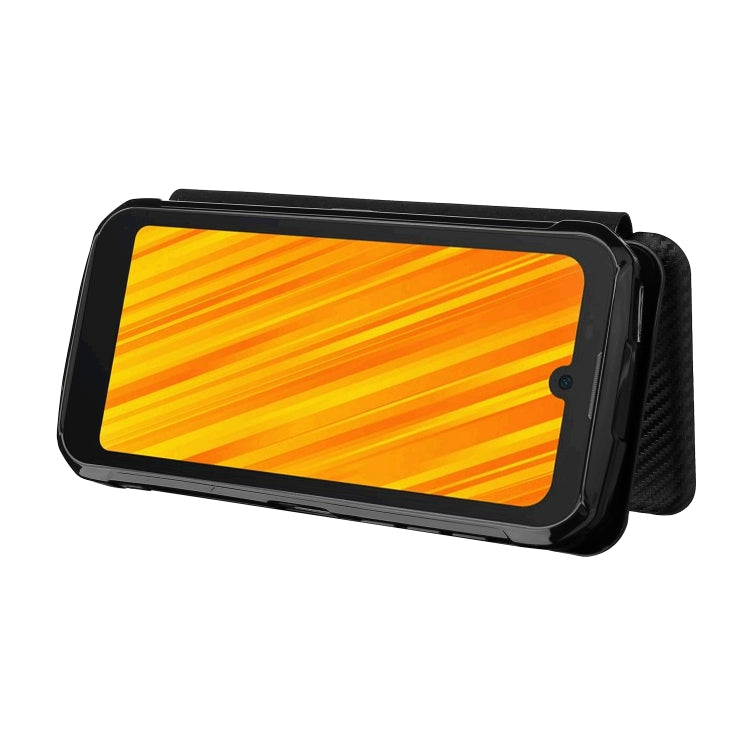 For Doogee S59 / S59 Pro Carbon Fiber Texture Horizontal Flip TPU + PC + PU Leather Case with Card Slot(Black) - More Brand by PMC TechLife | Online Shopping South Africa | PMC TechLife | Buy Now Pay Later Mobicred