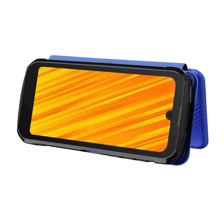 For Doogee S59 / S59 Pro Carbon Fiber Texture Horizontal Flip TPU + PC + PU Leather Case with Card Slot(Blue) - More Brand by PMC TechLife | Online Shopping South Africa | PMC TechLife | Buy Now Pay Later Mobicred