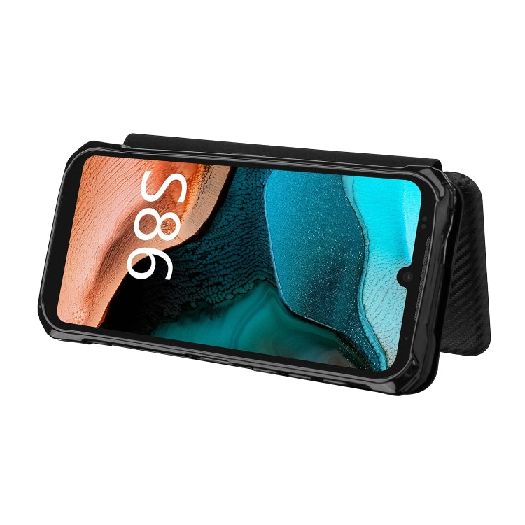 For Doogee S86 / S86 Pro Carbon Fiber Texture Horizontal Flip TPU + PC + PU Leather Case with Card Slot(Black) - More Brand by PMC TechLife | Online Shopping South Africa | PMC TechLife | Buy Now Pay Later Mobicred