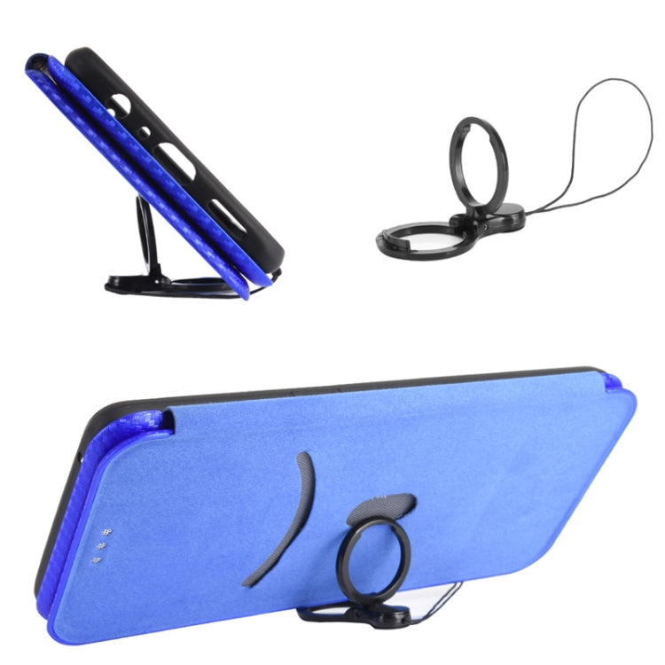 For Doogee S86 / S86 Pro Carbon Fiber Texture Horizontal Flip TPU + PC + PU Leather Case with Card Slot(Blue) - More Brand by PMC TechLife | Online Shopping South Africa | PMC TechLife | Buy Now Pay Later Mobicred