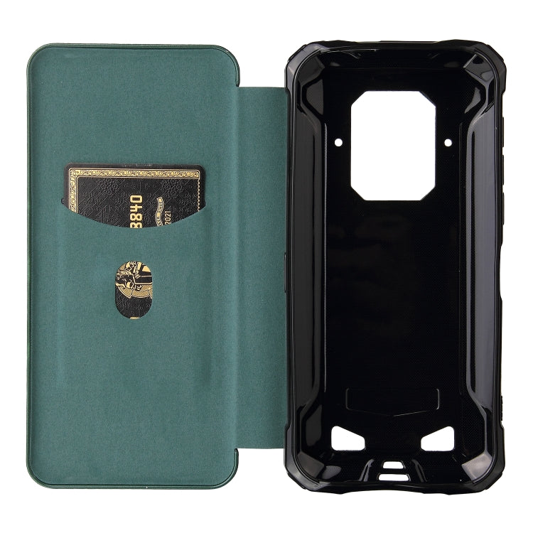 For Doogee S86 / S86 Pro Carbon Fiber Texture Horizontal Flip TPU + PC + PU Leather Case with Card Slot(Green) - More Brand by PMC TechLife | Online Shopping South Africa | PMC TechLife | Buy Now Pay Later Mobicred
