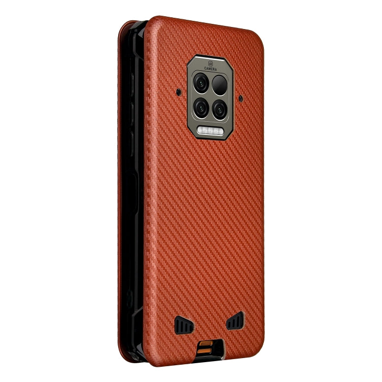 For Doogee S86 / S86 Pro Carbon Fiber Texture Horizontal Flip TPU + PC + PU Leather Case with Card Slot(Brown) - More Brand by PMC TechLife | Online Shopping South Africa | PMC TechLife | Buy Now Pay Later Mobicred