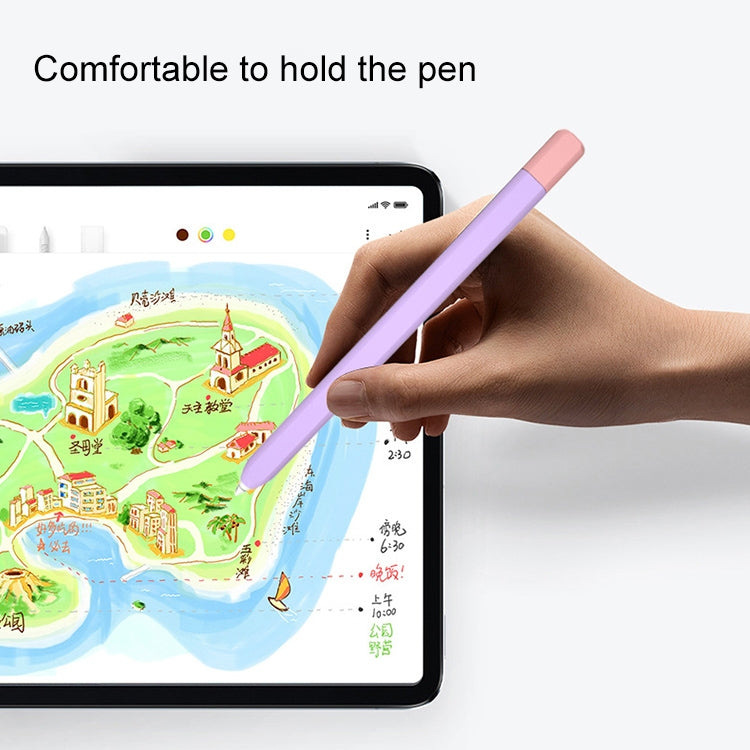 For Xiaomi Inspired Stylus Pen Contrast Color Protective Case(Purple Pink) - Pencil Accessories by PMC TechLife | Online Shopping South Africa | PMC TechLife