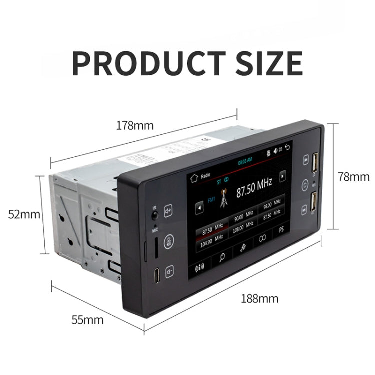 SW150 5-inch HD Touch Screen Dual USB Car MP5 Player Bluetooth Reversing Video Card U Disk Radio - Car MP3 & MP4 & MP5 by PMC TechLife | Online Shopping South Africa | PMC TechLife | Buy Now Pay Later Mobicred
