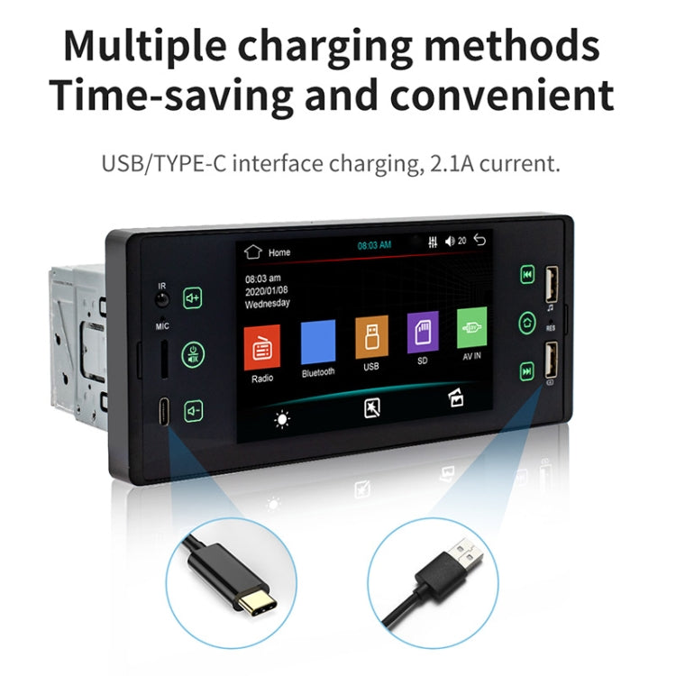 SW150 5-inch HD Touch Screen Dual USB Car MP5 Player Bluetooth Reversing Video Card U Disk Radio - Car MP3 & MP4 & MP5 by PMC TechLife | Online Shopping South Africa | PMC TechLife | Buy Now Pay Later Mobicred