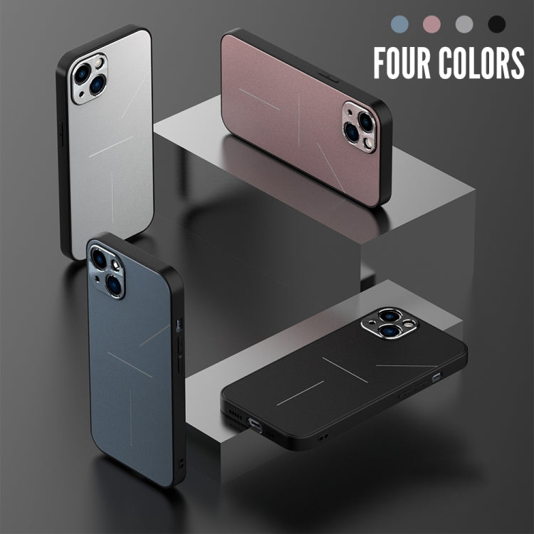 For iPhone 13 R-JUST RJ-52 3-Line Style Metal TPU Shockproof Protective Case(Pink) - free shipping - PMC TechLife - Order now!