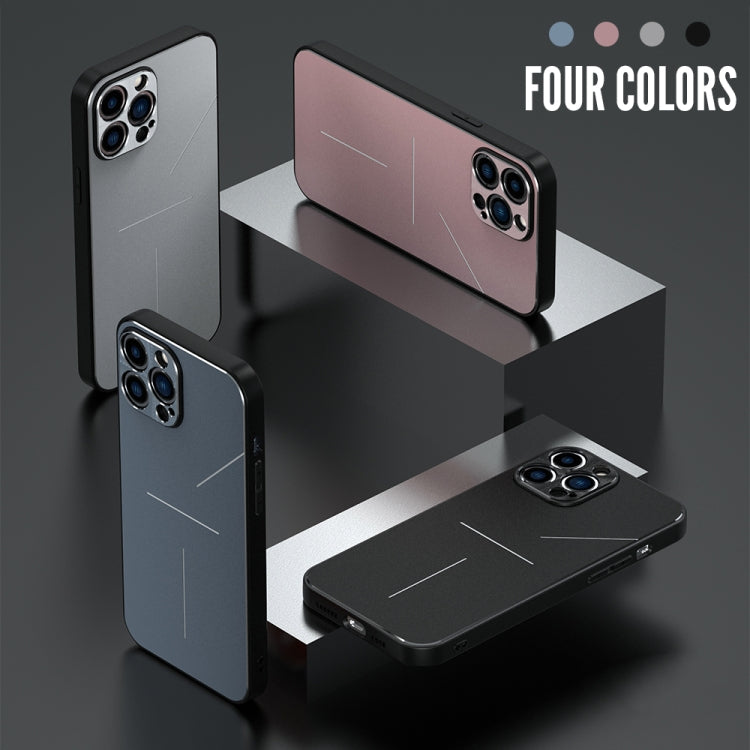 For iPhone 11 Pro Max R-JUST RJ-52 3-Line Style Metal TPU Shockproof Protective Case (Blue) - iPhone 11 Pro Max Cases by R-JUST | Online Shopping South Africa | PMC TechLife | Buy Now Pay Later Mobicred