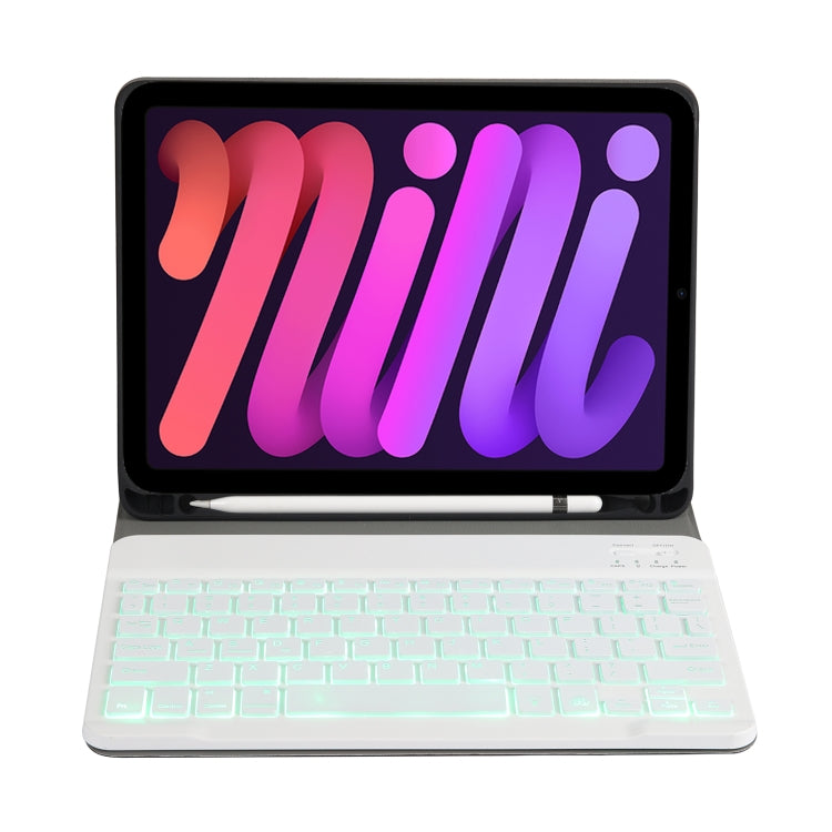A06BS Ultra-thin Backlight Bluetooth Keyboard Leather Tablet Case with Holder & Pen Slot For iPad mini 6 / mini 7(Gold) - For iPad mini by PMC TechLife | Online Shopping South Africa | PMC TechLife | Buy Now Pay Later Mobicred