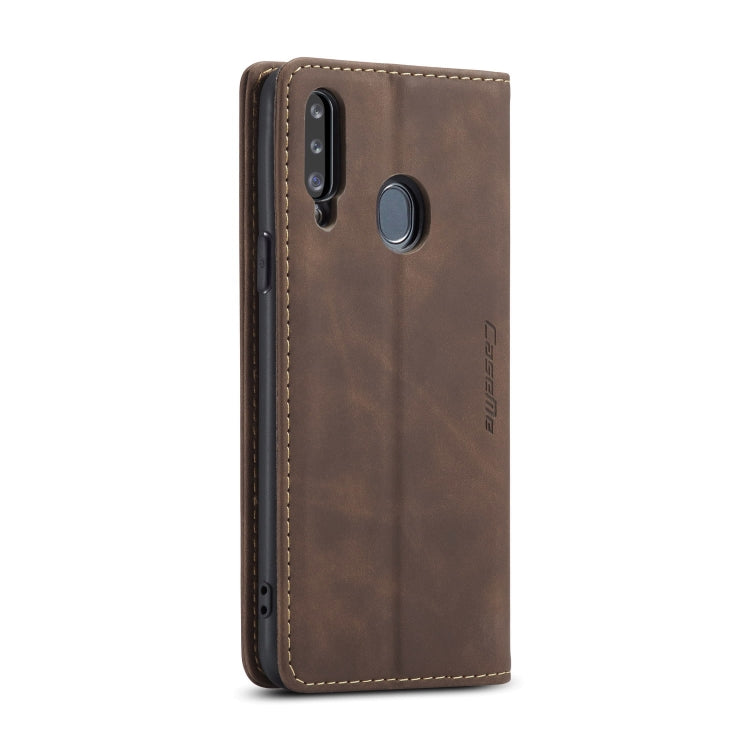 For Galaxy A20s CaseMe-013 Multifunctional Horizontal Flip Leather Case with Card Slot & Holder & Wallet(Coffee) - free shipping - PMC Jewellery - Order now!