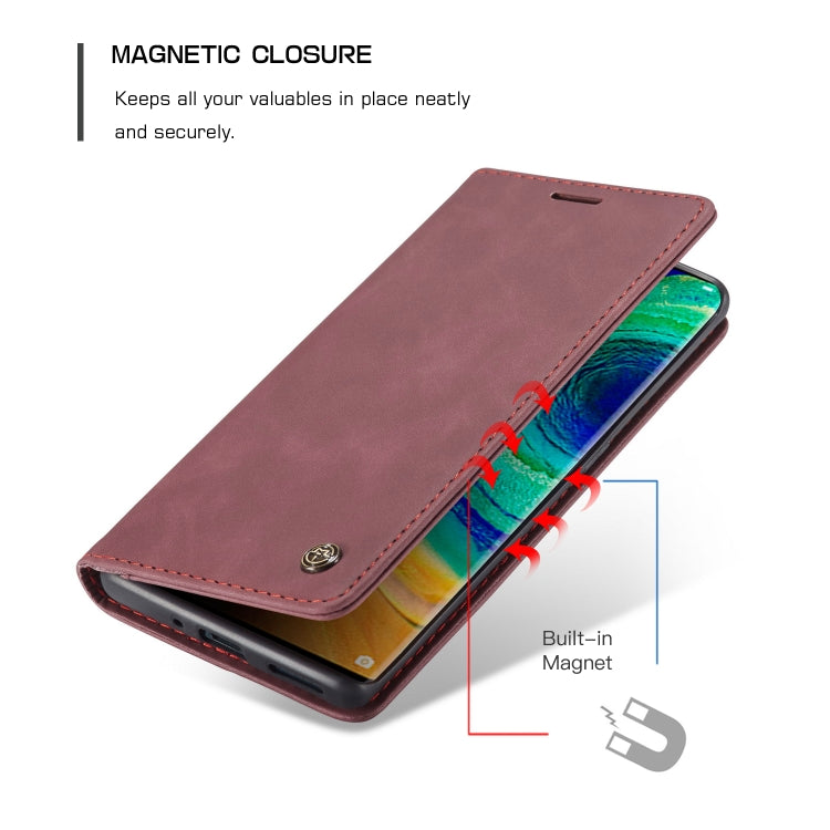 For Huawei Mate 30 Pro 4G / 5G CaseMe-013 Multifunctional Horizontal Flip Leather Case with Card Slot & Holder & Wallet(Wine Red) - Huawei Cases by CaseMe | Online Shopping South Africa | PMC Jewellery | Buy Now Pay Later Mobicred