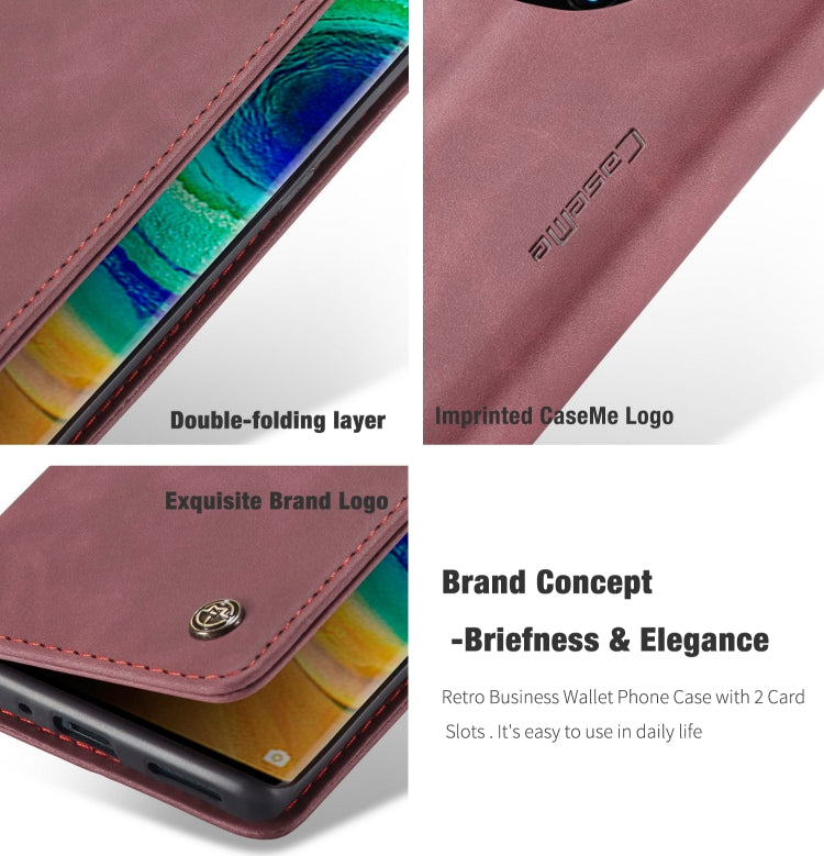 For Huawei Mate 30 Pro 4G / 5G CaseMe-013 Multifunctional Horizontal Flip Leather Case with Card Slot & Holder & Wallet(Wine Red) - Huawei Cases by CaseMe | Online Shopping South Africa | PMC Jewellery | Buy Now Pay Later Mobicred
