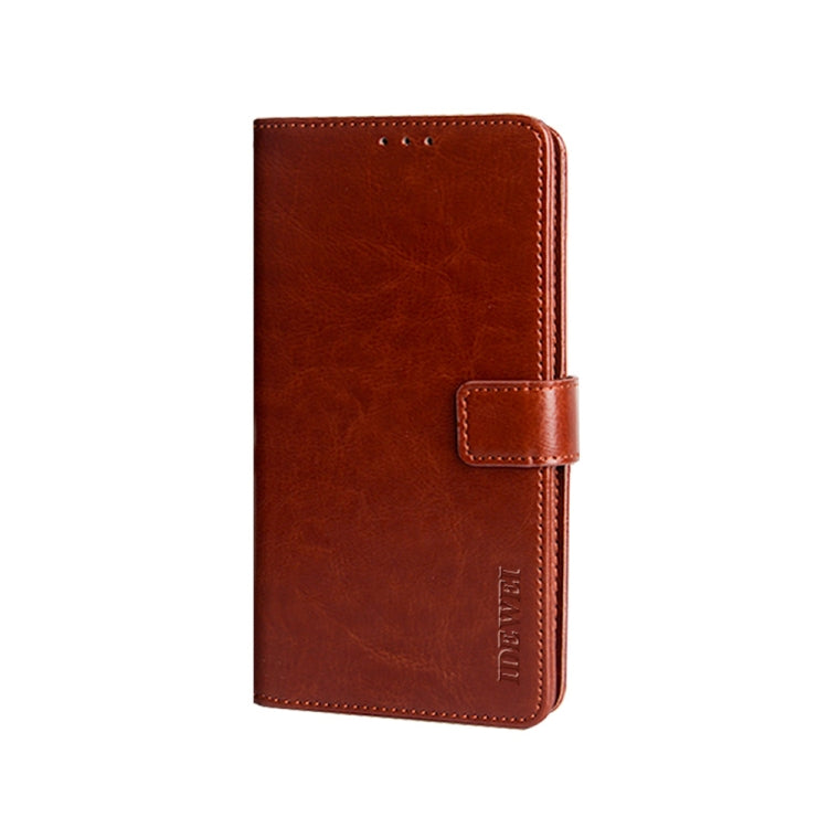 For UMIDIGI A11 Pro Max idewei Crazy Horse Texture Horizontal Flip Leather Case with Holder & Card Slots & Wallet(Brown) - free shipping - PMC Jewellery - Order now!