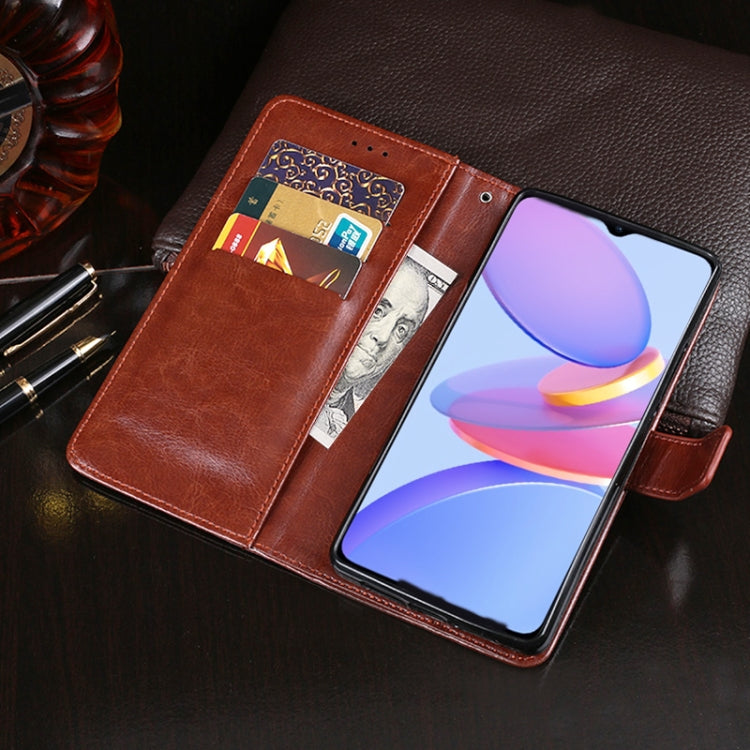 For U-MAGIC 30e idewei Crazy Horse Texture Horizontal Flip Leather Case with Holder & Card Slots & Wallet(Brown) - More Brand by idewei | Online Shopping South Africa | PMC Jewellery | Buy Now Pay Later Mobicred