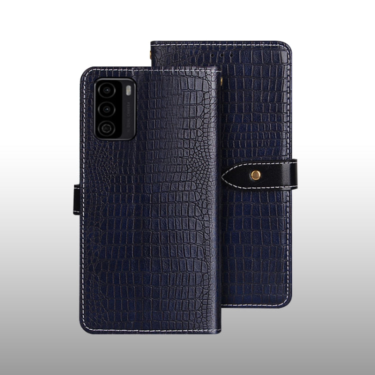 For U-MAGIC 30e idewei Crocodile Texture Horizontal Flip Leather Case with Holder & Card Slots & Wallet(Dark Blue) - free shipping - PMC Jewellery - Order now!