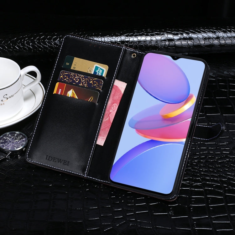 For U-MAGIC 30e idewei Crocodile Texture Horizontal Flip Leather Case with Holder & Card Slots & Wallet(Dark Blue) - free shipping - PMC Jewellery - Order now!