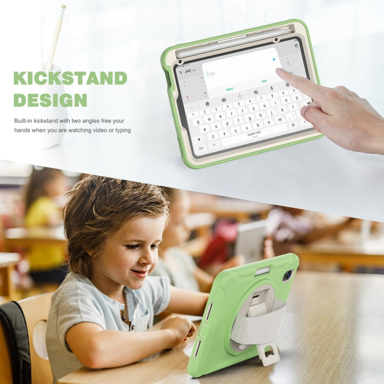 For iPad mini 6 360 Degree Rotation PC + TPU Protective Tablet Case with Holder & Hand-strap(Matcha Green) - iPad mini 6 Cases by PMC Jewellery | Online Shopping South Africa | PMC Jewellery | Buy Now Pay Later Mobicred