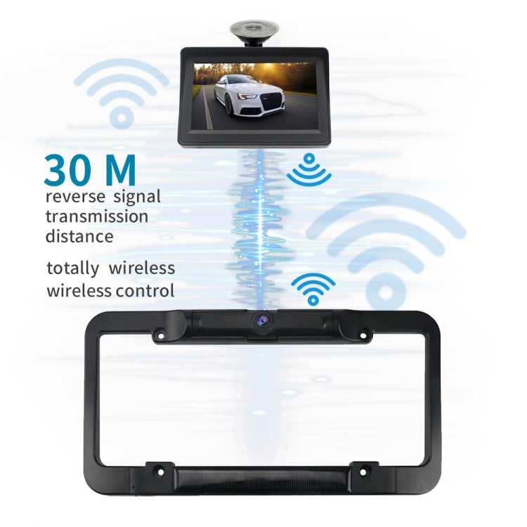 PZ620-W Car 4.3-inch Digital USA Frame Solar Wireless Reversing Image - Car Monitor by PMC TechLife | Online Shopping South Africa | PMC TechLife | Buy Now Pay Later Mobicred