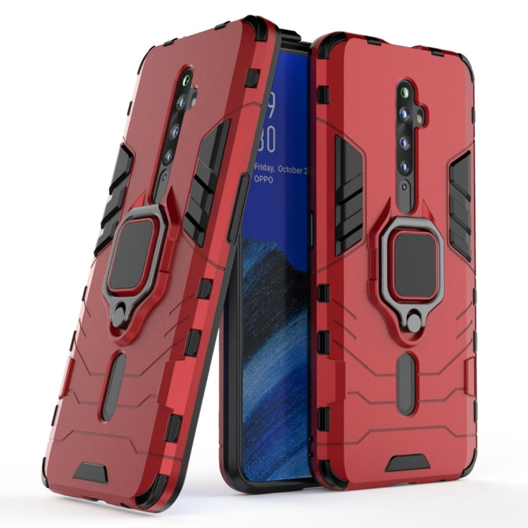 For OPPO Reno2 Z Shockproof PC + TPU Protective Case with Magnetic Ring Holder(Red) - OPPO Cases by PMC TechLife | Online Shopping South Africa | PMC TechLife | Buy Now Pay Later Mobicred