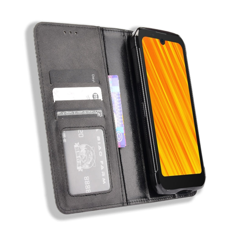 For Doogee S59 / S59 Pro Magnetic Buckle Retro Crazy Horse Texture Horizontal Flip Leather Case with Holder & Card Slots & Photo Frame(Black) - More Brand by PMC TechLife | Online Shopping South Africa | PMC TechLife | Buy Now Pay Later Mobicred