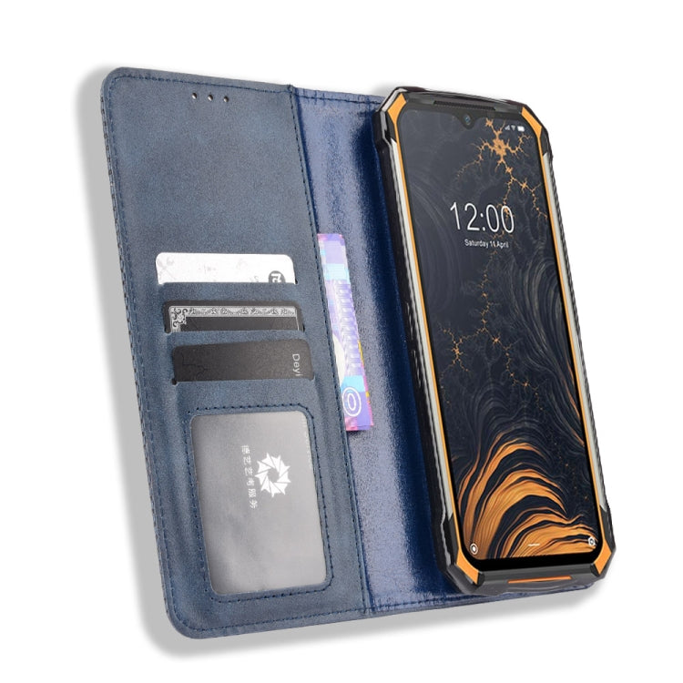 For Doogee S88 Plus / S88 Pro Magnetic Buckle Retro Crazy Horse Texture Horizontal Flip Leather Case with Holder & Card Slots & Photo Frame(Blue) - More Brand by PMC TechLife | Online Shopping South Africa | PMC TechLife | Buy Now Pay Later Mobicred