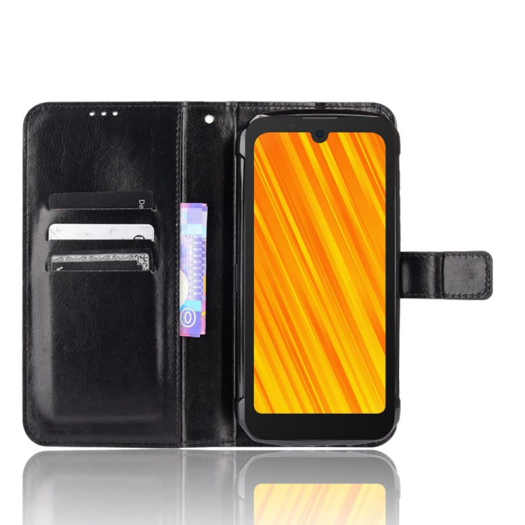 For Doogee S59 / S59 Pro Crazy Horse Texture Horizontal Flip Leather Case with Holder & Card Slots & Lanyard(Black) - More Brand by PMC TechLife | Online Shopping South Africa | PMC TechLife | Buy Now Pay Later Mobicred