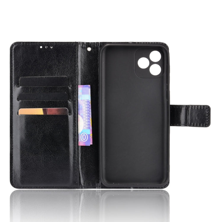 For Blackview Oscal C20 Crazy Horse Texture Horizontal Flip Leather Case with Holder & Card Slots & Lanyard(Black) - More Brand by PMC TechLife | Online Shopping South Africa | PMC TechLife | Buy Now Pay Later Mobicred