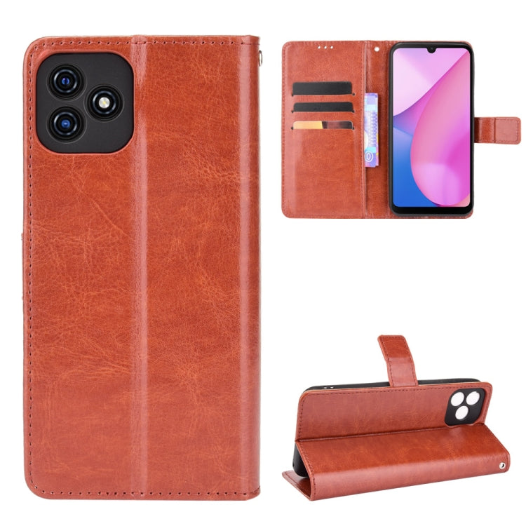 For Blackview Oscal C20 Crazy Horse Texture Horizontal Flip Leather Case with Holder & Card Slots & Lanyard(Brown) - More Brand by PMC TechLife | Online Shopping South Africa | PMC TechLife | Buy Now Pay Later Mobicred