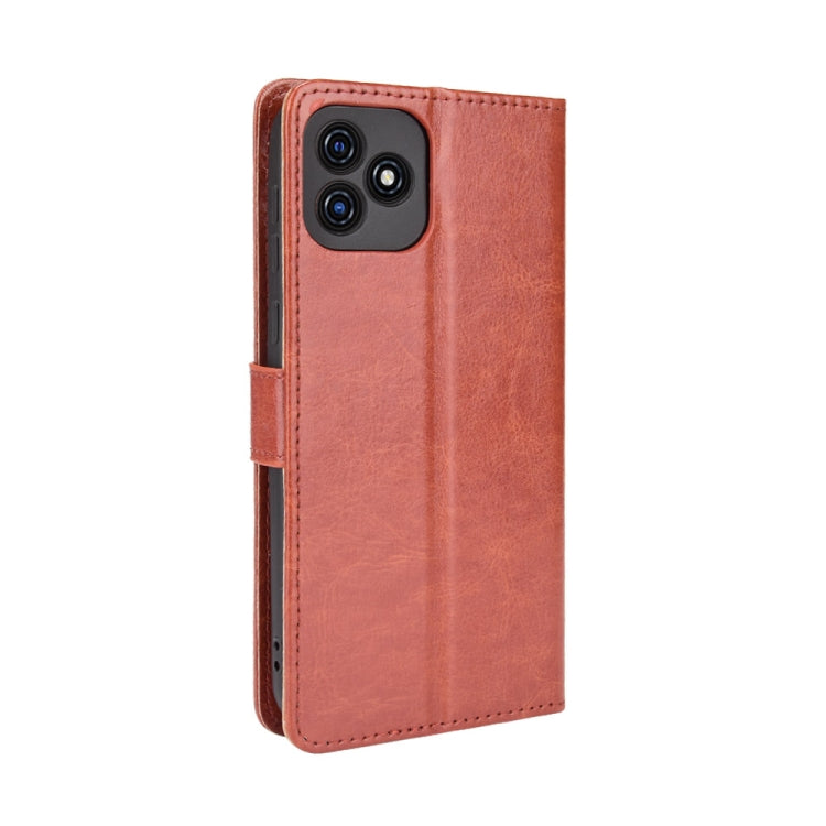 For Blackview Oscal C20 Crazy Horse Texture Horizontal Flip Leather Case with Holder & Card Slots & Lanyard(Brown) - More Brand by PMC TechLife | Online Shopping South Africa | PMC TechLife | Buy Now Pay Later Mobicred
