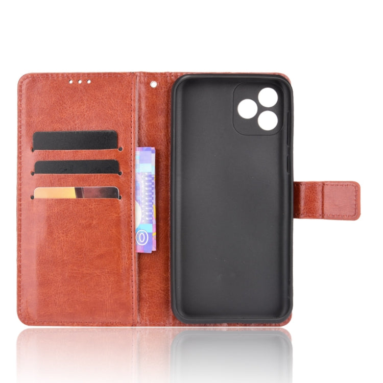 For Blackview Oscal C20 Crazy Horse Texture Horizontal Flip Leather Case with Holder & Card Slots & Lanyard(Brown) - More Brand by PMC TechLife | Online Shopping South Africa | PMC TechLife | Buy Now Pay Later Mobicred