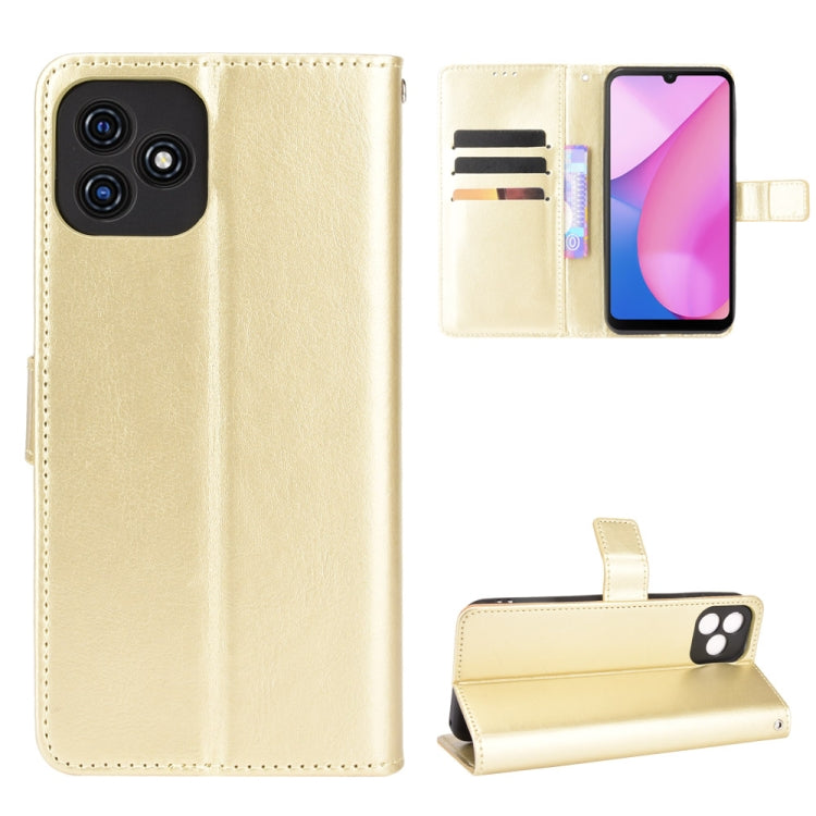 For Blackview Oscal C20 Crazy Horse Texture Horizontal Flip Leather Case with Holder & Card Slots & Lanyard(Gold) - More Brand by PMC TechLife | Online Shopping South Africa | PMC TechLife
