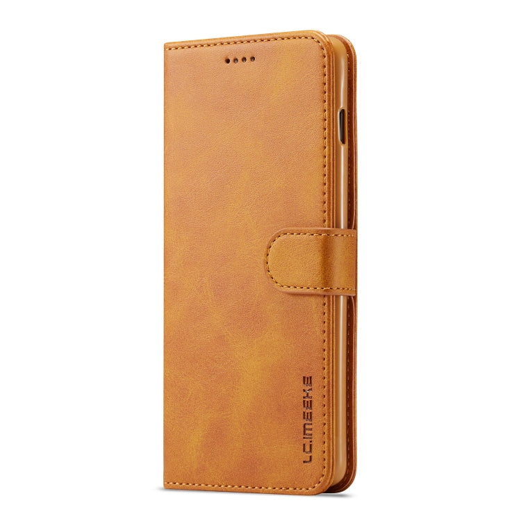 For Galaxy S10 Plus LC.IMEEKE Calf Texture Horizontal Flip Leather Case, with Holder & Card Slots & Wallet(Yellow) - Galaxy Phone Cases by LC.IMEEKE | Online Shopping South Africa | PMC TechLife | Buy Now Pay Later Mobicred