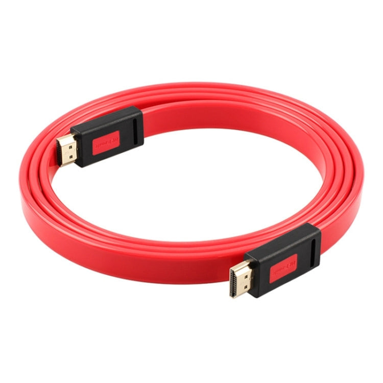 ULT-unite 4K Ultra HD Gold-plated HDMI to HDMI Flat Cable, Cable Length:10m(Transparent Red) - free shipping - PMC Jewellery - Order now!
