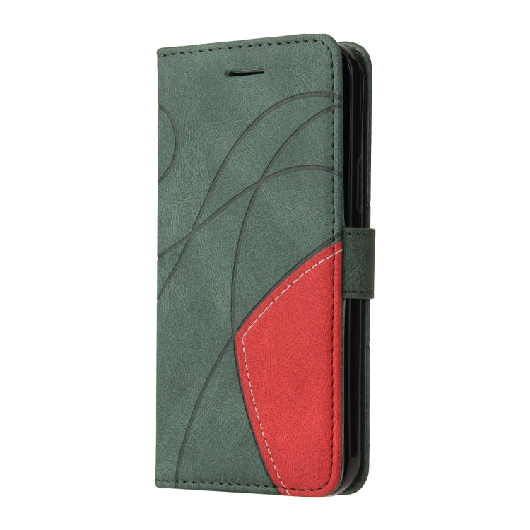 For vivo Y21 2020/Y21s/Y33s Dual-color Splicing Horizontal Flip PU Leather Case with Holder & Card Slots & Wallet(Green) - free shipping - PMC TechLife - Order now!