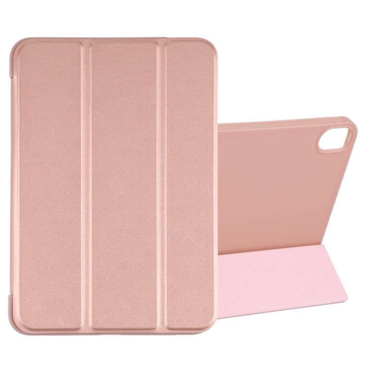 For iPad mini 2024 / mini 6 GEBEI Shockproof Horizontal Flip Tablet Case with Three-folding Holder(Rose Gold) - free shipping - PMC TechLife - Order now!
