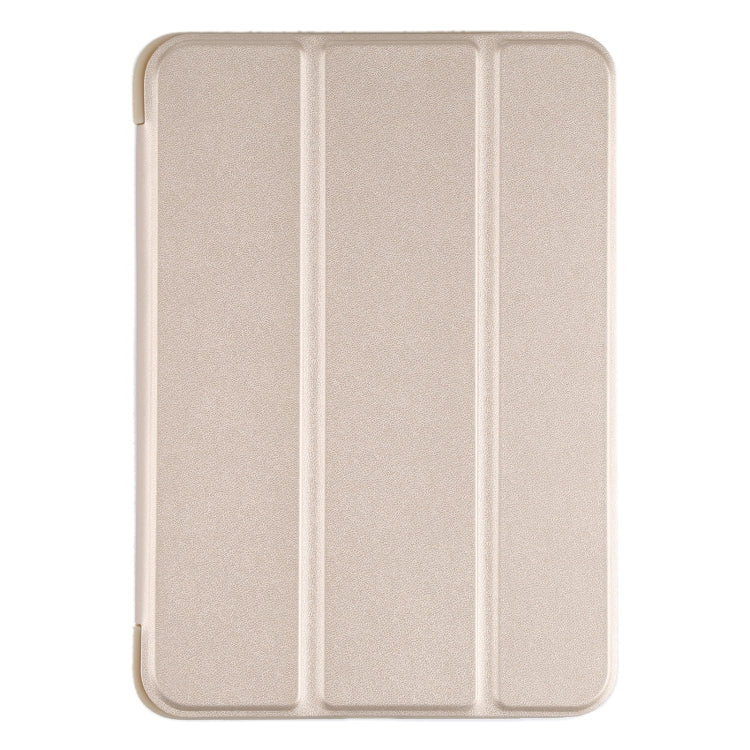 For iPad mini 2024 / mini 6 GEBEI Shockproof Horizontal Flip Tablet Case with Three-folding Holder(Gold) - free shipping - PMC TechLife - Order now!