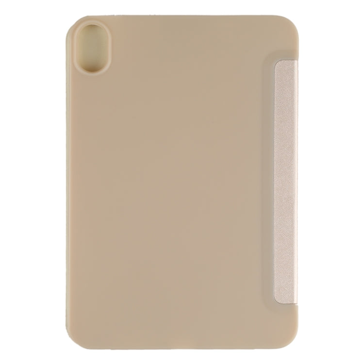 For iPad mini 2024 / mini 6 GEBEI Shockproof Horizontal Flip Tablet Case with Three-folding Holder(Gold) - free shipping - PMC TechLife - Order now!
