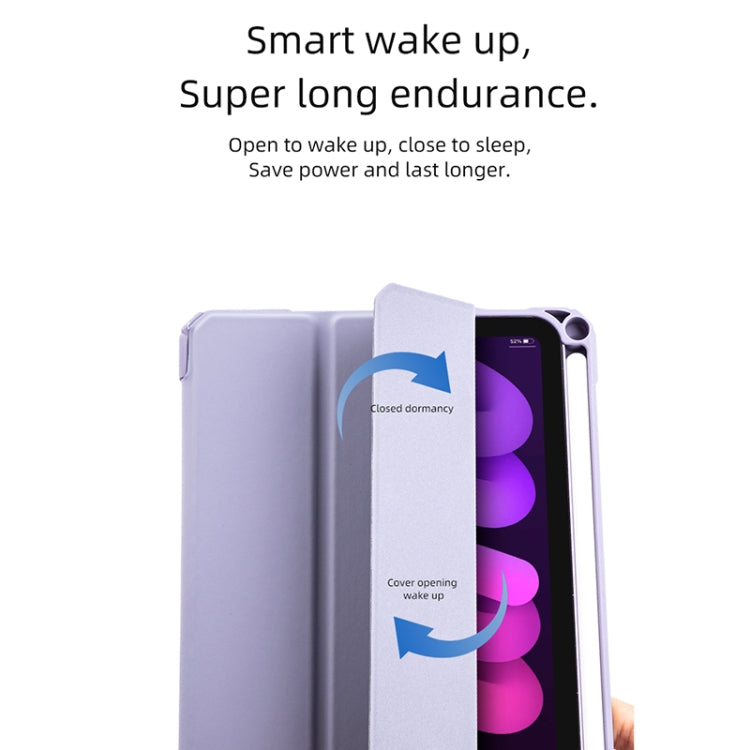 For iPad mini 6 / mini 2024 Mutural Pinyue Series Horizontal Flip Tablet Case with Holder & Pen Slot & Sleep / Wake-up Function(Sky Blue) - free shipping - PMC TechLife - Order now!