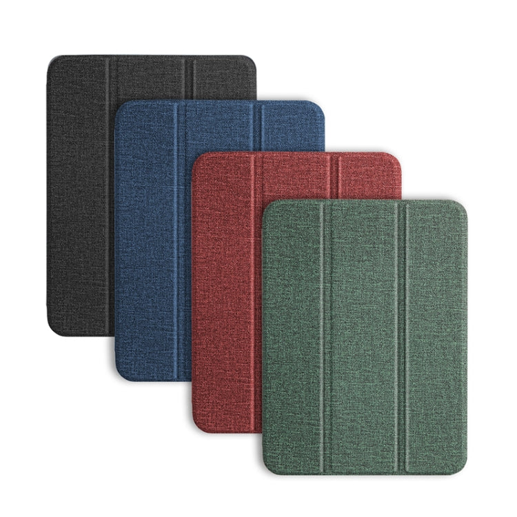 For iPad mini 6 / mini 2024 Mutural YASHI Series Cloth Pattern Texture Horizontal Flip Tablet Case(Red) - free shipping - PMC TechLife - Order now!