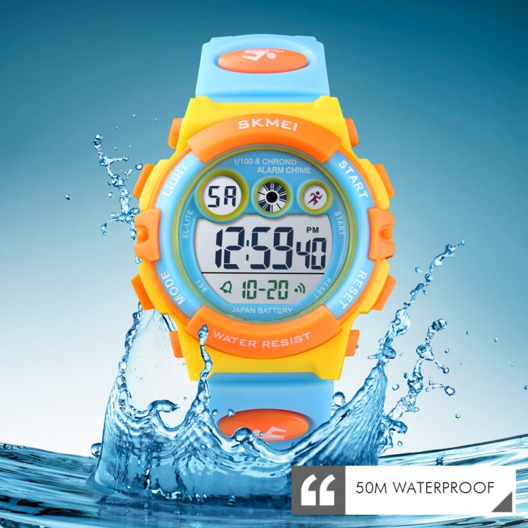 SKMEI 1451 LED Digital Stopwatch Chronograph Luminous Children Sports Electronic Watch(White Shell Blue Circle) - free shipping - PMC TechLife - Order now!