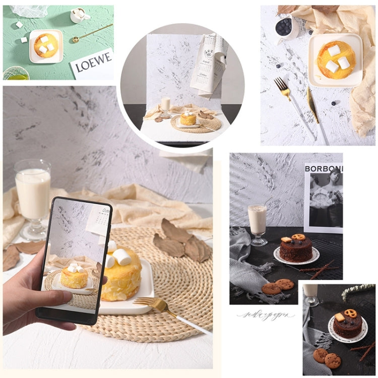 60 x 60cm Retro PVC Cement Texture Board Photography Backdrops Board(White) - Brick Wall by PMC TechLife | Online Shopping South Africa | PMC TechLife | Buy Now Pay Later Mobicred