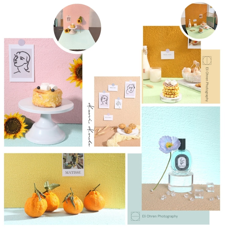 80 x 60cm PVC Backdrop Board Coarse Sand Texture Cement Photography Backdrop Board(Orange Yellow) - Brick Wall by PMC TechLife | Online Shopping South Africa | PMC TechLife | Buy Now Pay Later Mobicred