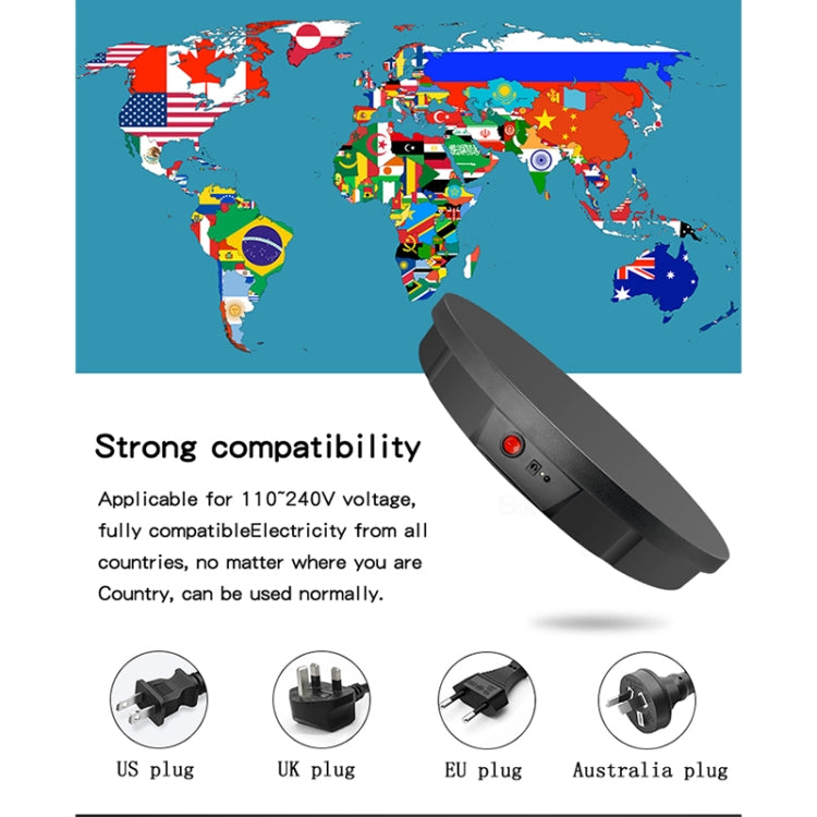 52cm Remote Control Electric Rotating Turntable Display Stand Video Shooting Props Turntable, Plug-in Power, Power Plug:EU Plug(White) -  by PMC TechLife | Online Shopping South Africa | PMC TechLife | Buy Now Pay Later Mobicred