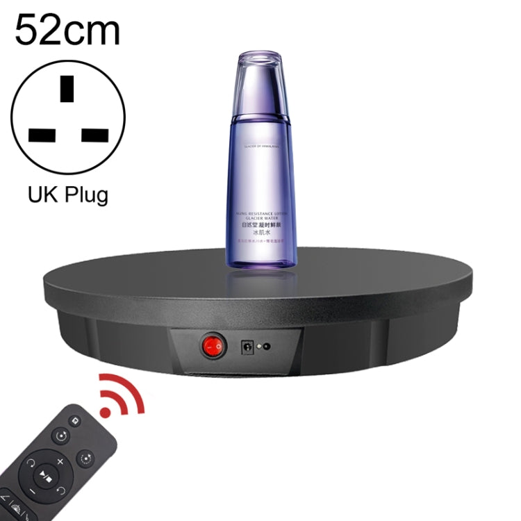52cm Remote Control Electric Rotating Turntable Display Stand Video Shooting Props Turntable, Plug-in Power, Power Plug:UK Plug(Black) - free shipping - PMC TechLife - Order now!