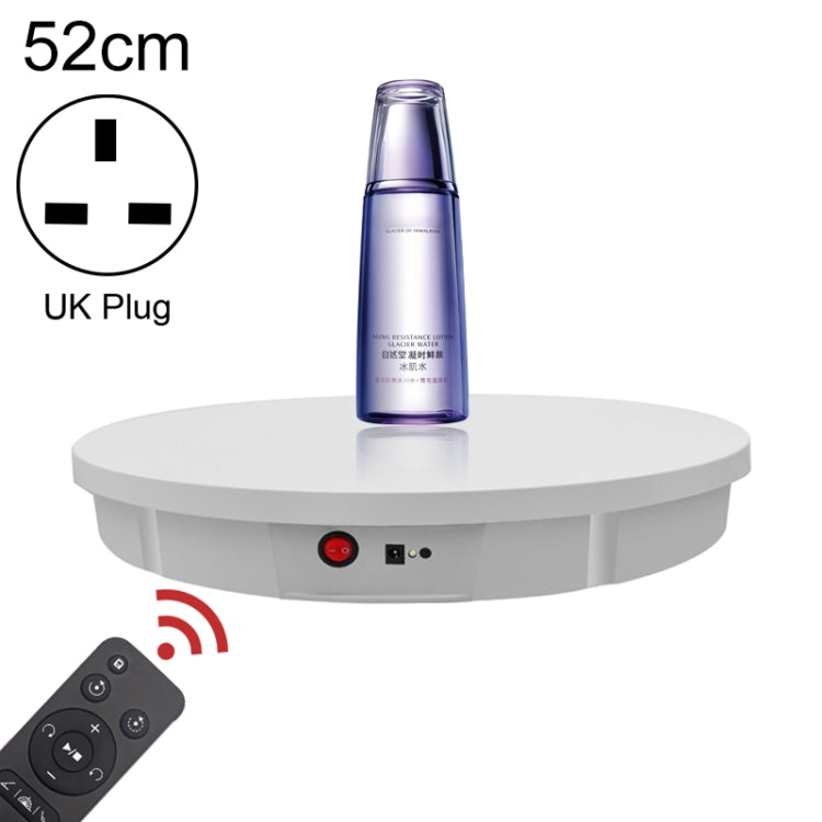 52cm Remote Control Electric Rotating Turntable Display Stand Video Shooting Props Turntable, Plug-in Power, Power Plug:UK Plug(White) - free shipping - PMC TechLife - Order now!