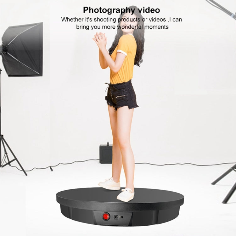 52cm Remote Control Electric Rotating Turntable Display Stand Video Shooting Props Turntable, Charging Power, Power Plug:US Plug(White) - free shipping - PMC TechLife - Order now!